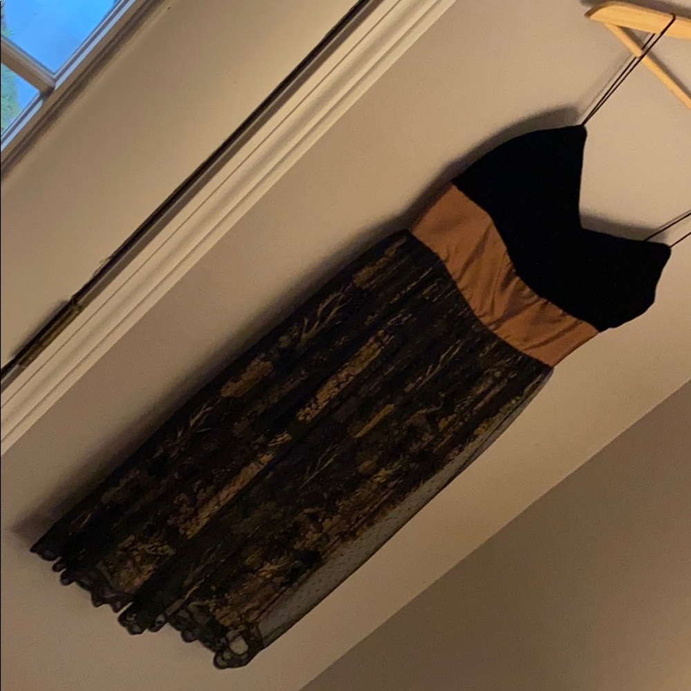 Black Sexy Strap Dress with overlay!